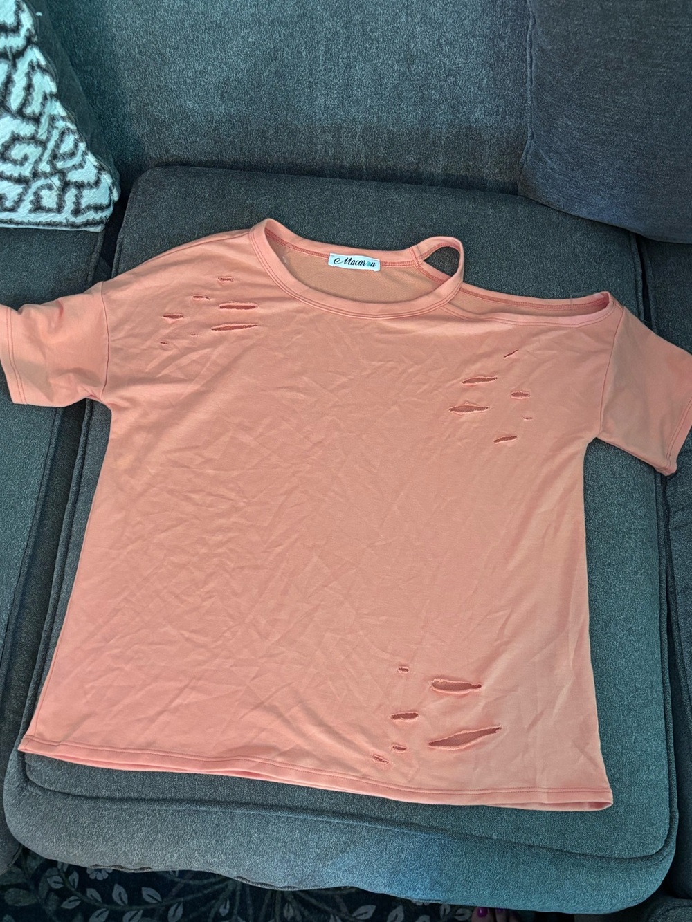 Orange Cutout Tee - Macaron